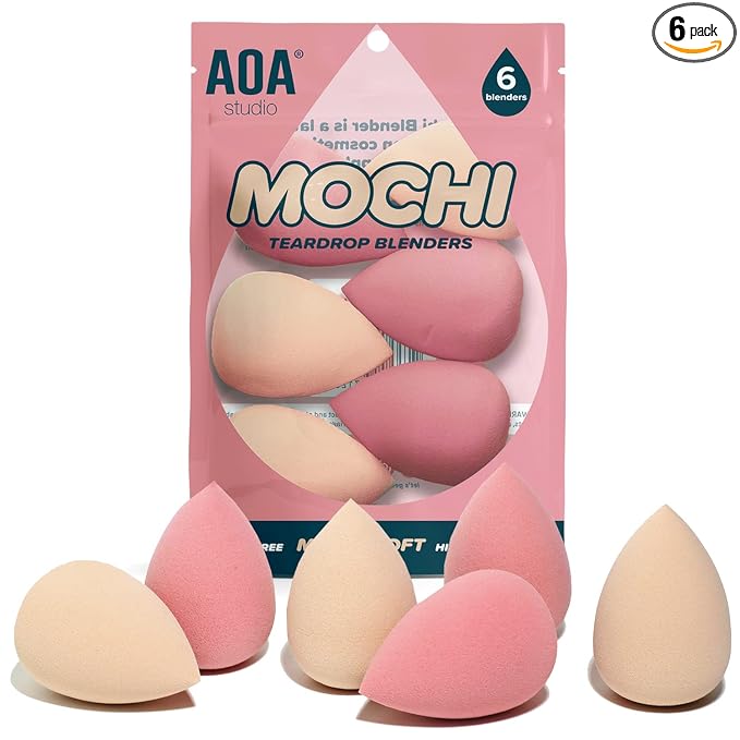 Blend like a pro with the AOA Studio Mochi Sponge Set—6 high-definition, latex-free beauty blenders designed for flawless application of powder, cream, and liquid makeup. Soft, bouncy, and precision-crafted for that airbrushed finish every time. please get link below:https://amzn.to/4n50sus